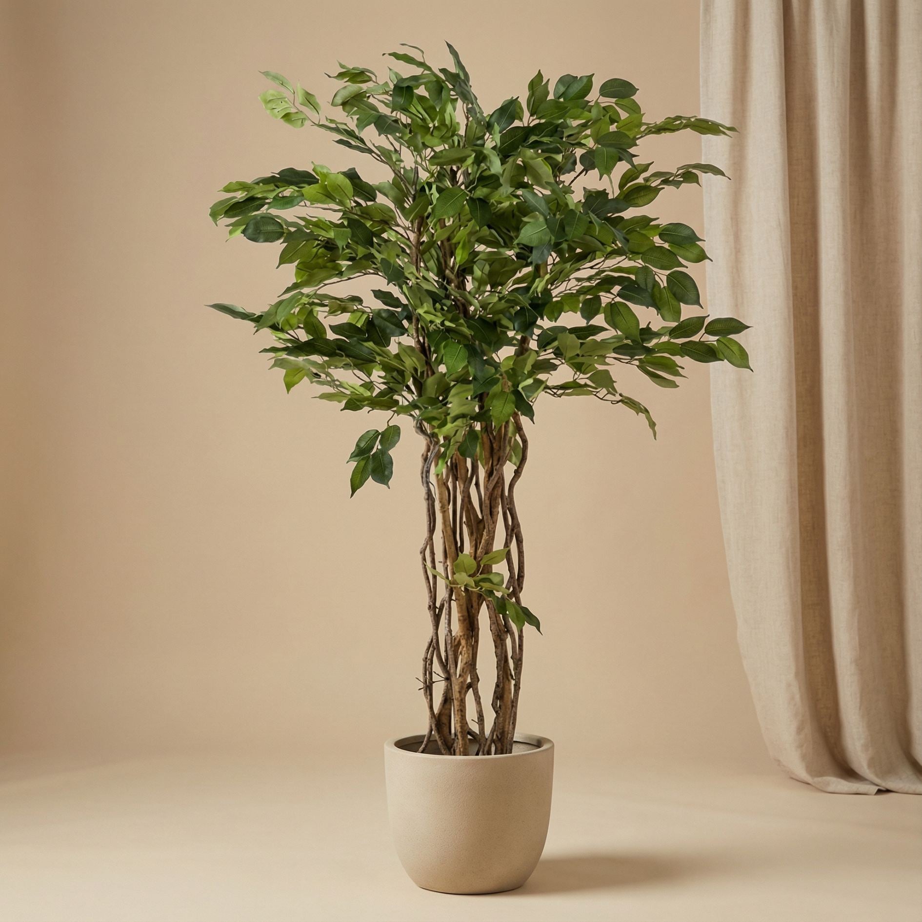artificial plants uk indoor Ficus Liana Tree 140cm