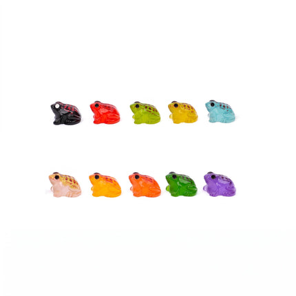Winzige tropische Frösche - 10 Stück - Miniaturfiguren - 1-3 cm