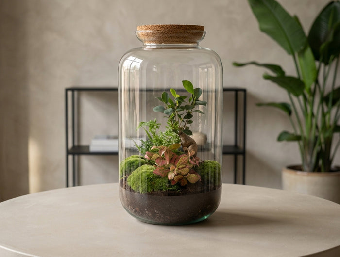 Green bottle garden