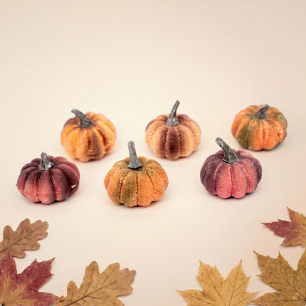 Pumpkin Pepita 6 pcs - Ø 6 cm ↑ 6 cm - Artificial foam