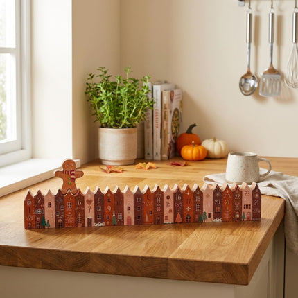 Adventskalender - Lebkuchen - Häuser - Holz