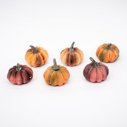 Pumpkin Pepita 6 pcs - Ø 6 cm ↑ 6 cm - Artificial foam