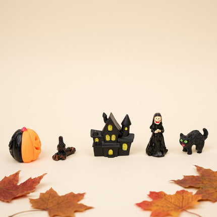 Trick or Treat Village - 5 Stk - Halloween Miniaturen ↑ 2-4 cm