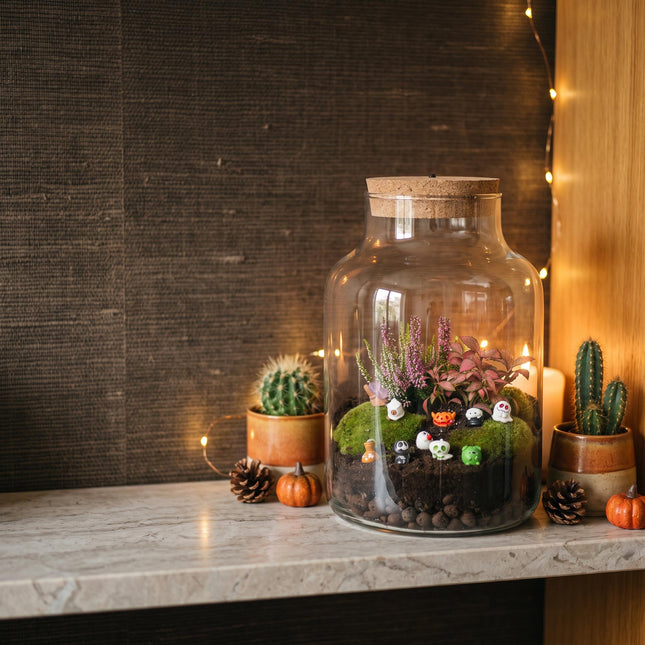 Halloween Planten terrarium Little Milky - Spooky crew - Ø 17cm ↑ 25cm