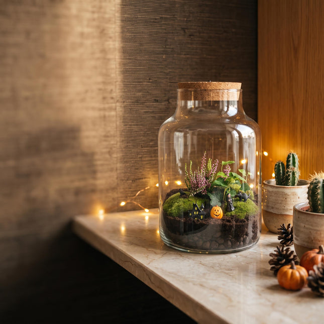 Halloween Planten Terrarium Milky - Trick or Treat Village - Ø 21cm ↑ 30cm