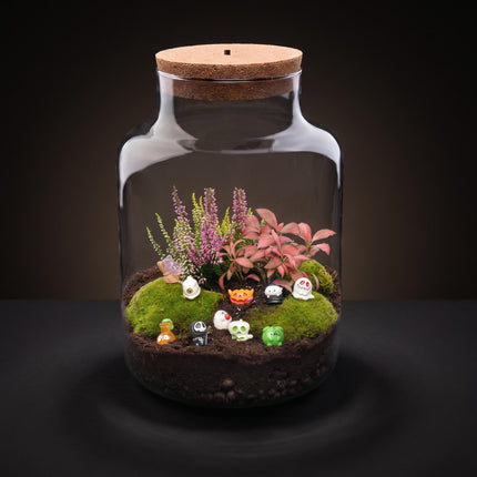 Halloween Planten terrarium Little Milky - Spooky crew - Ø 17cm ↑ 25cm