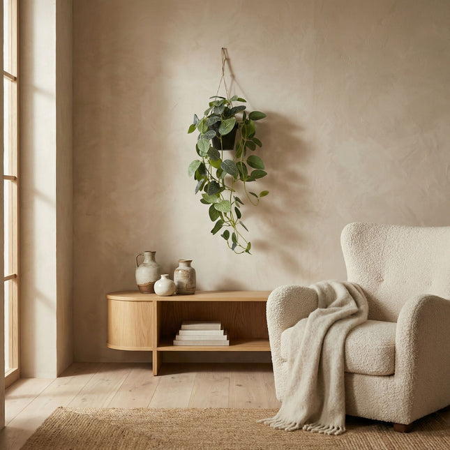 Fittonia - hangplant in pot - 70 cm - Kunstplant
