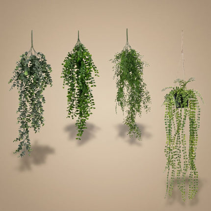 Hangplanten XL - Kunstplanten bundel - 4 stuks 