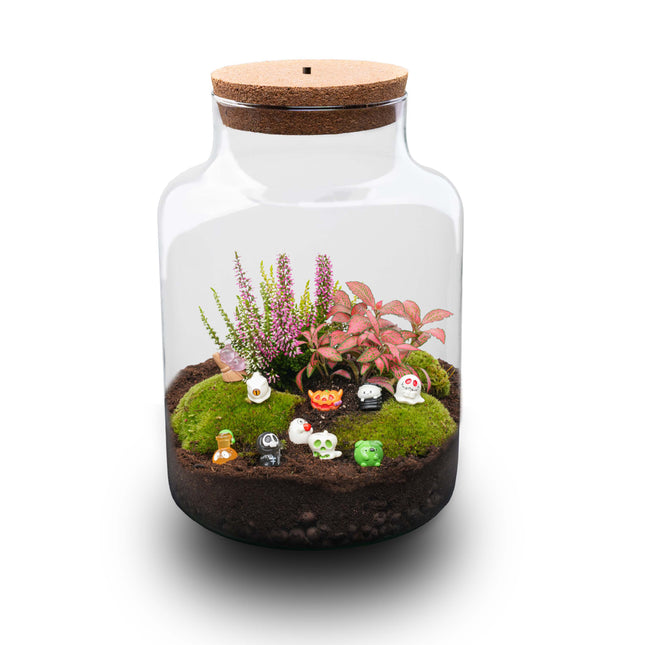 Halloween planten terrarium Milky - Spooky crew - Ø 21cm ↑ 30cm