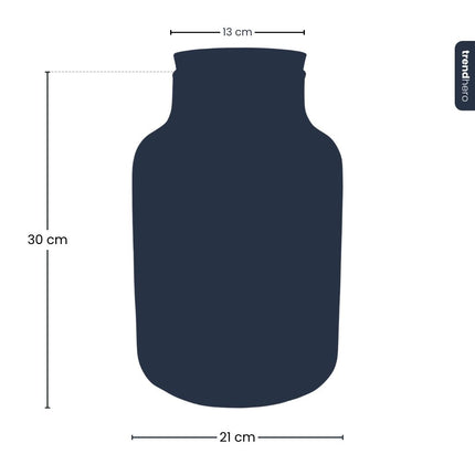 Fles ‘Milky’ - Gerecycled glas Ø 21,5 cm ↑ 30 cm