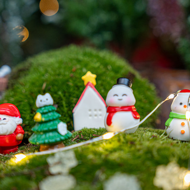 The Jolly Set - Decoratieve miniatuur kerstfiguren - 9 stuks - ↑ 1-3 cm