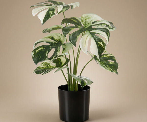 Monstera Kunstpflanze Busch 40 cm im Topf
