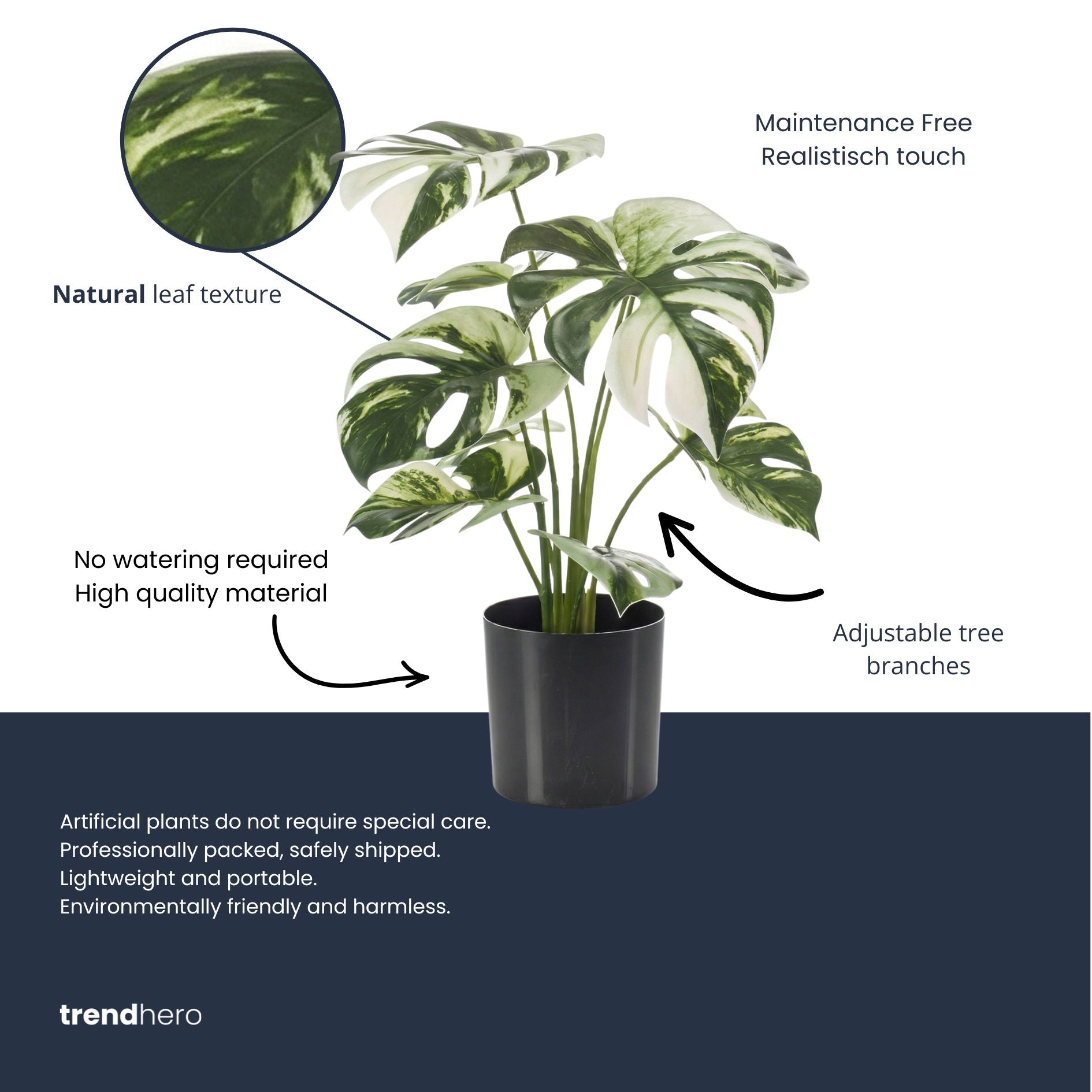 40cm indoor plant pot Monstera Bush in Pot 40 cm