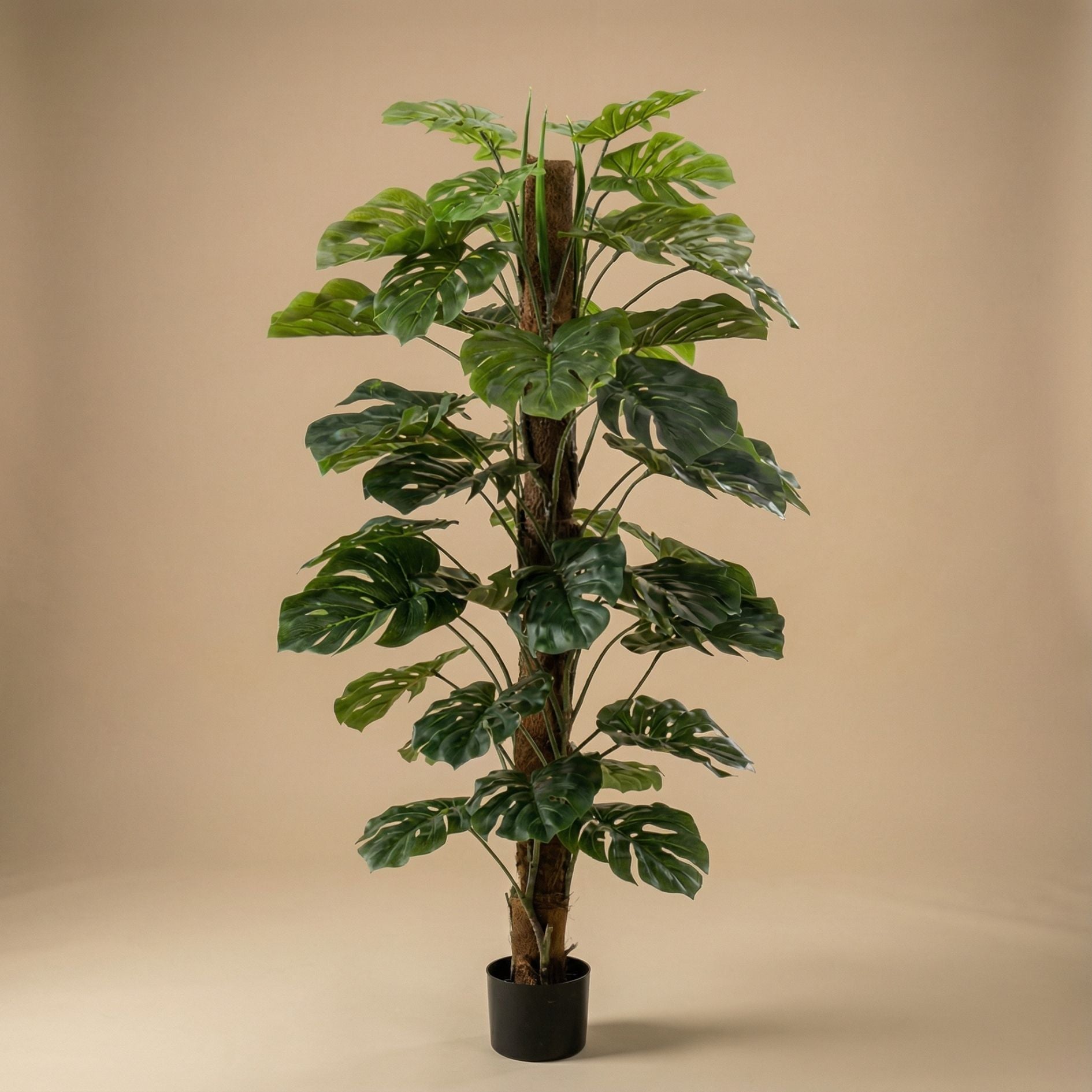 big artificial plants with pot Monstera on pole 150 cm
