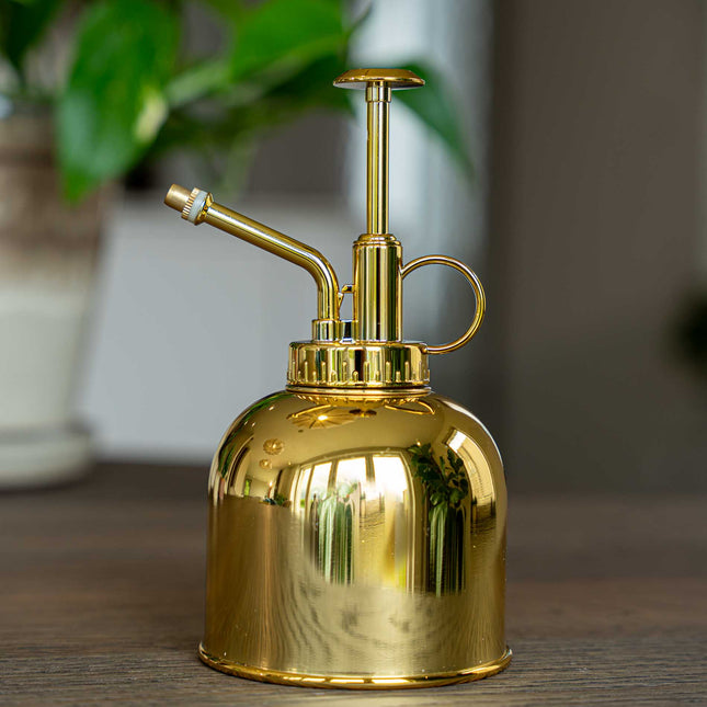 Plant mister - Plantenvernevelaar - RVS plantenspuit - Goud - ↑ 15.5 cm