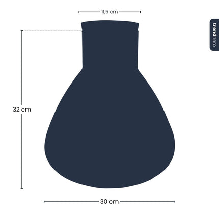 Fles ‘Sam XL’ - Gerecycled glas Ø 30 cm ↑ 32 cm