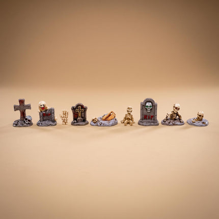 The Haunted Cemetery - 9 pcs - Miniature figurines - ↑ 1-3,5 cm