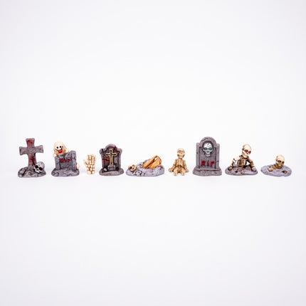 The Haunted Cemetery - 9 pcs - Miniature figurines - ↑ 1-3,5 cm