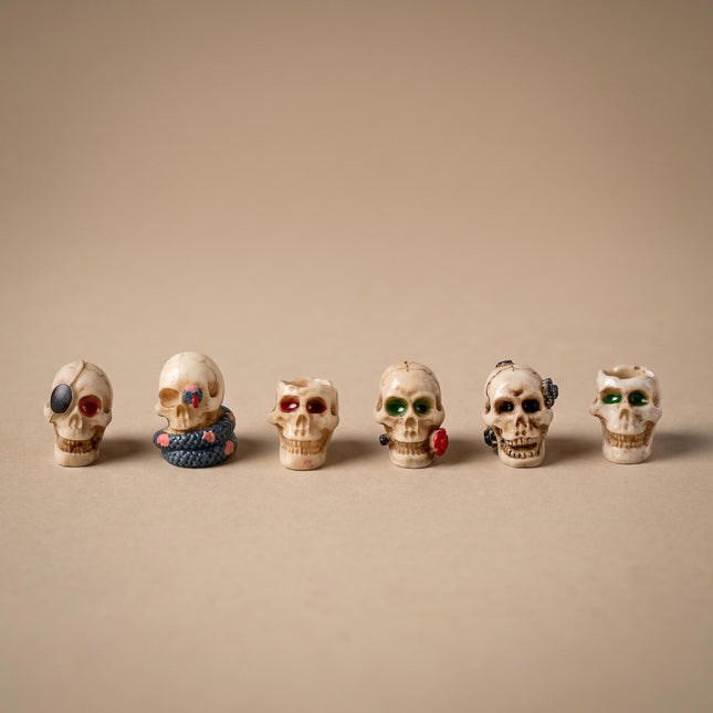 Skulls Gone Wild - 6 stuks - Miniatuurfiguren - Ø 1cm ↑ 2cm