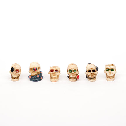 Skulls Gone Wild - 6 pcs - Miniature figurines - Ø 1cm ↑ 2cm