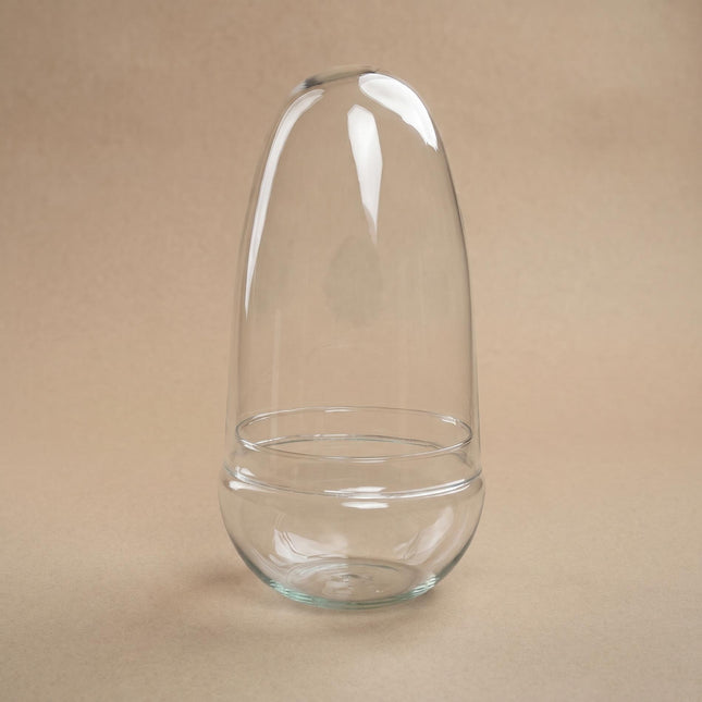 Terrarium fles 'Egg' - Tweedelige stolp - Bolglas - Gesloten terrarium ↑ 25 cm