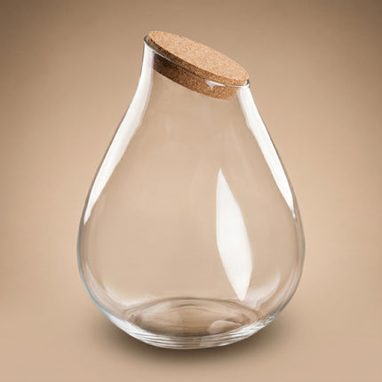 Terrarium fles ‘Drop XXL’ met kurk - Gesloten terrarium Ø 34 cm ↑ 43 cm
