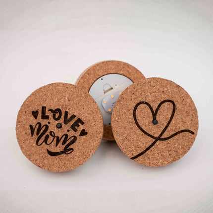Gravierte LED Kork - 'LOVE MOM'