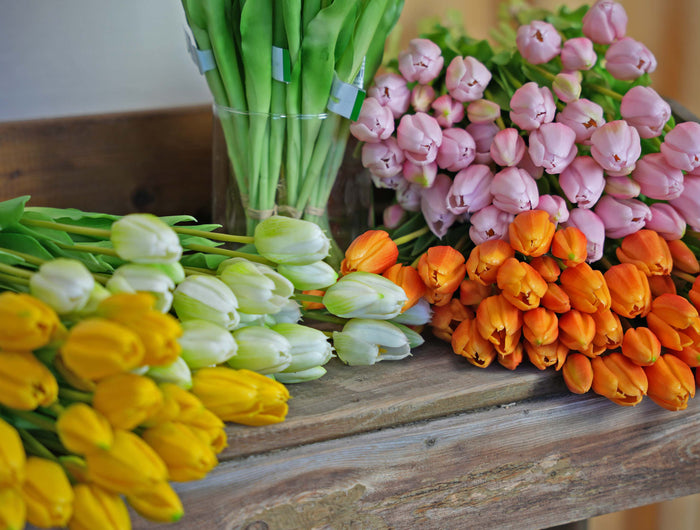 Kunst-Tulpensträuße in verschiedenen Farben – Immer in Blüte –