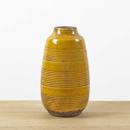 Vase Ocher yellow ↑ 26 cm - Ø 15 cm