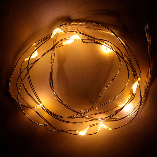 Batteriebetriebene Lichterkette - 1 Meter - Warmweiß