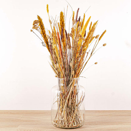 Dried flowers - Yellow & Brown - Dried bouquet - 70cm