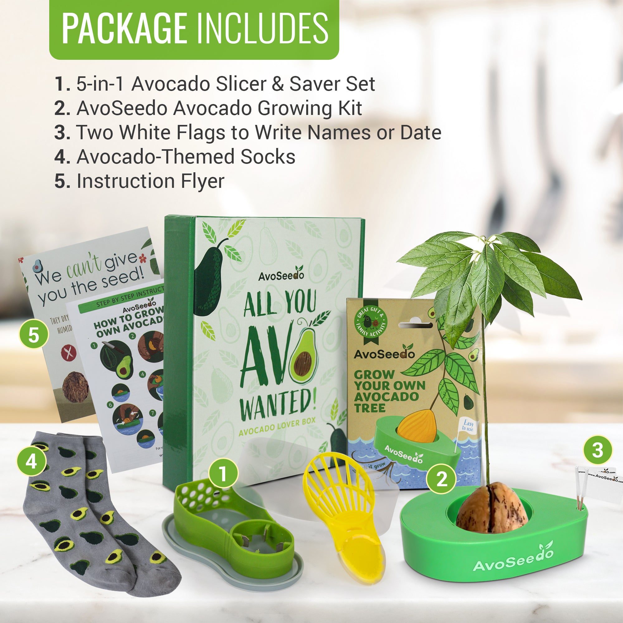 Avocado Lover Gift Box urbanjngl - – kit AvoSeedo Grow 