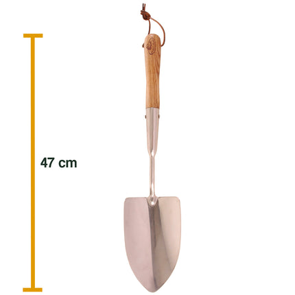 Stainless steel shovel - ↑ 47 cm - RVS - Ashwood - Shovel - Giftbox