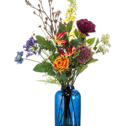 Zijden bloemen boeket - XL Flower Bomb - 108 cm hoog - Kunstbloemen boeketten