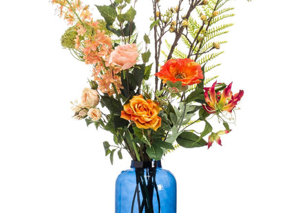 Silk Flowers Bouquet XL Happy Orange - 109 cm high - Artificial flowers