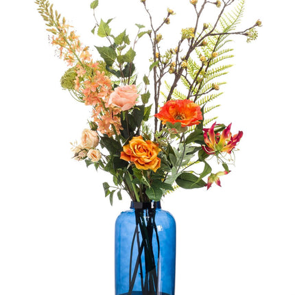 Zijden bloemen boeket - XL Happy Orange - 109 cm hoog - Kunstbloemen boeketten