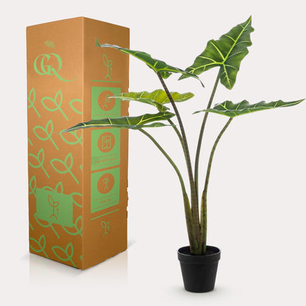 Alocasia Frydek - Elefantenohr - 80 cm - Kunstpflanze