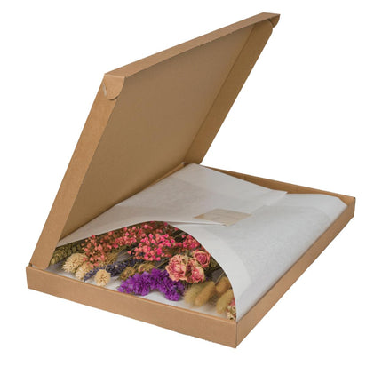 Dried flowers in Letterbox Pink - Dried bouquet - 35cm - Ø10
