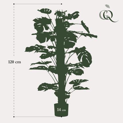 Monstera Deliciosa - Lochpflanze - 120 cm - Kunstpflanze