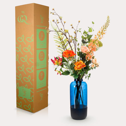 Zijden bloemen boeket - XL Happy Orange - 109 cm hoog - Kunstbloemen boeketten