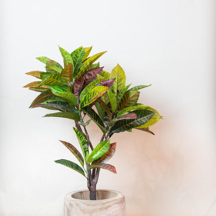 Croton Codiaeum - Wonderstruik - 110 cm - kunstplant